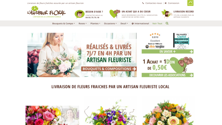 Site Web Agitateur Floral