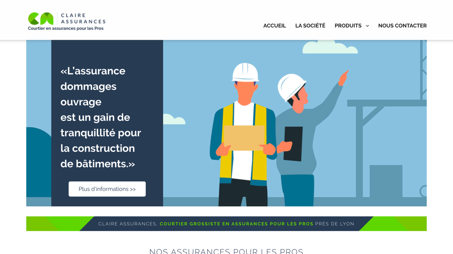 Site web Claire Assurances